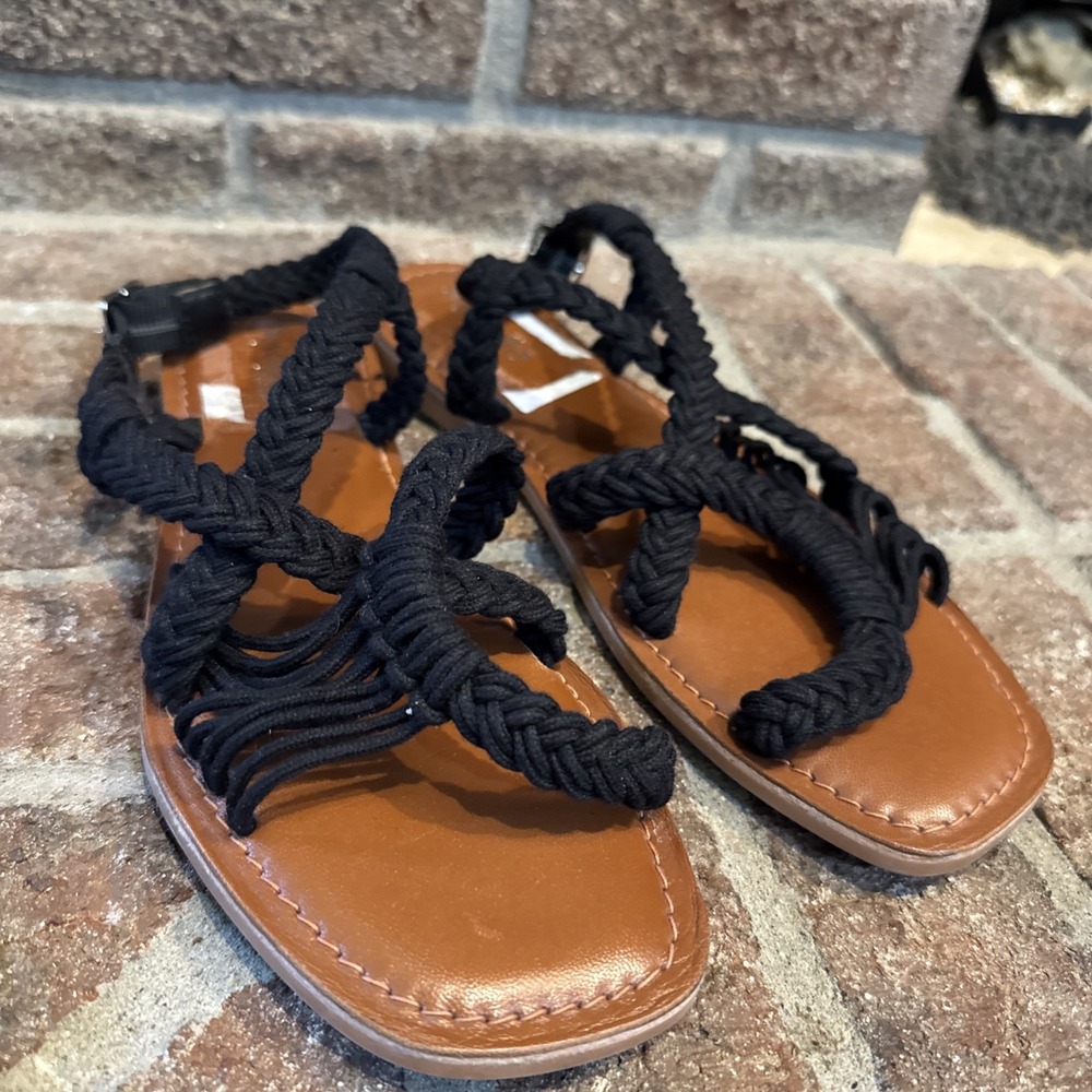 Seychelles Sundown Socialite Women's Black Strappy Sandal Size 6 #671